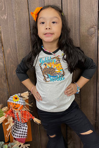 DLH0824-22 GOBBLE TILL YOU WOBBLE Thanksgiving children t-shirt